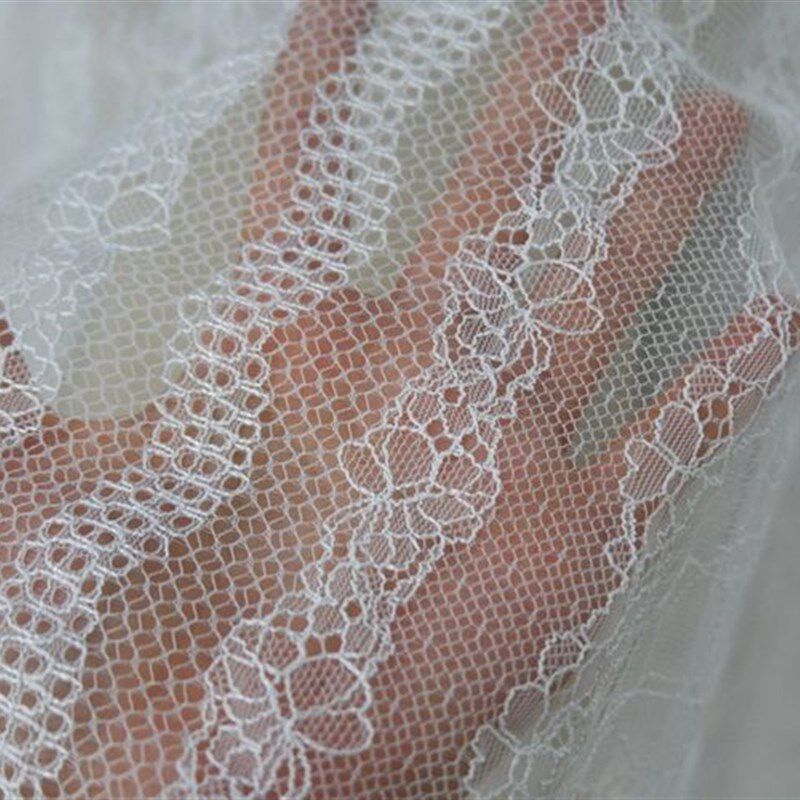 宽米 出口优质网纱睫毛蕾丝花边面料 DIY婚纱礼服披肩头纱辅料