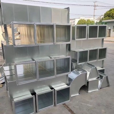 共板风管不锈钢矩形排烟管镀锌焊接法兰风管白铁皮通风管道烟囱排