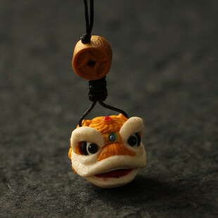 事事如意纯手工精工雕刻驼鹿角手钥匙背包挂件把件配饰装饰