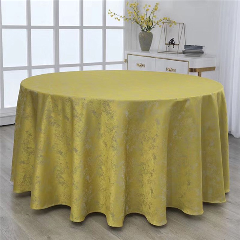 圆形餐桌台布加厚酒店大圆桌桌布布艺饭店宴会圆桌餐布餐厅桌布