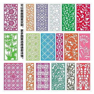 雕密度板镂空吊顶玄关隔板客厅背景墙木格装饰屏风通板