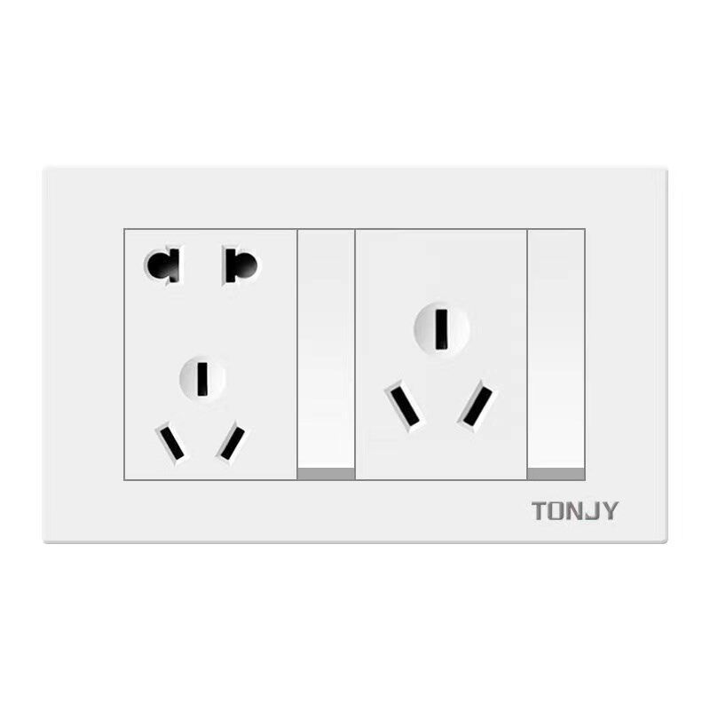 型老式关插座一五孔三孔带关插座暗装大功率