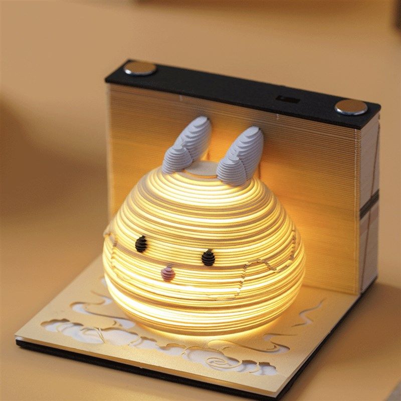 笺雕3d立体便签纸雕手撕日历无粘性便利贴创意礼品摆件千里轻羽