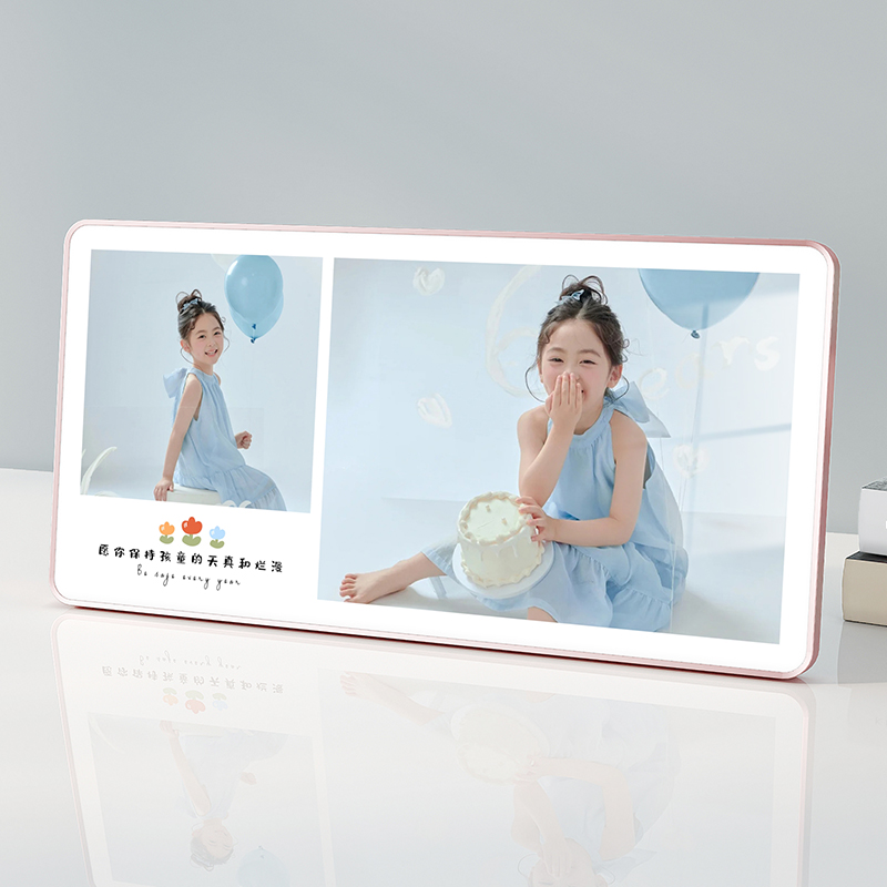 宝宝相框摆台定制一周岁洗照片diy儿童记录成长加做成打印摆件