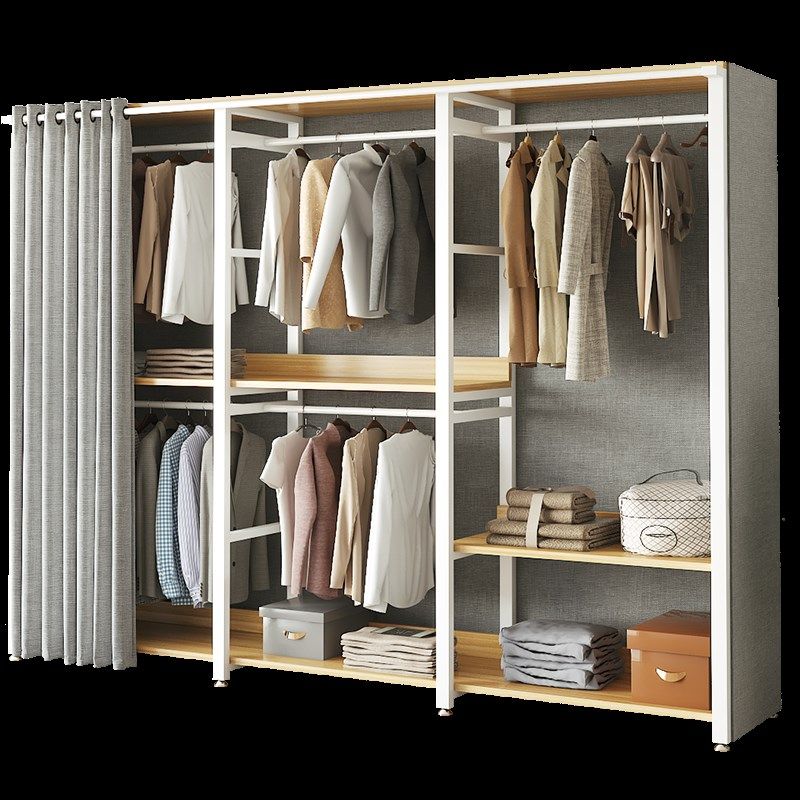 家用卧室钢木布现代出租房加粗加厚金属,住宅家具,自由组合衣柜,淘宝优惠券,粉丝福利购,淘宝优惠卷