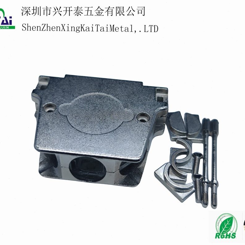 甄选D-SUB 3孔DB50P铁壳 多出线孔子50p锌合金 DB50压铸三孔铁壳