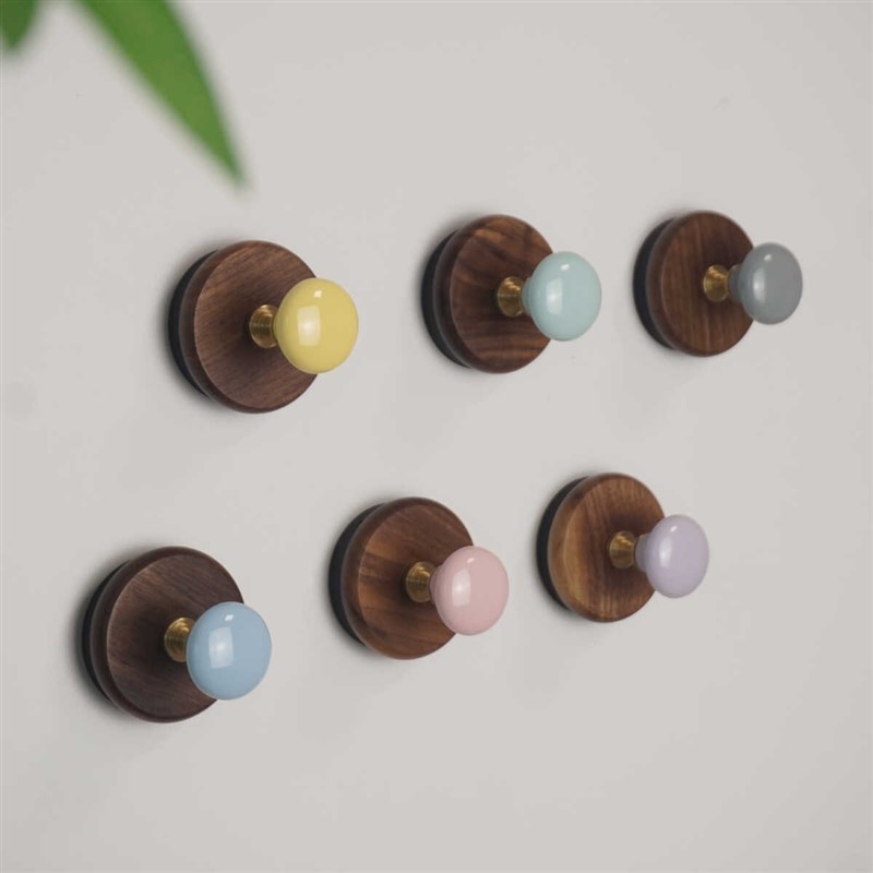 强力免打孔磁铁挂钩入户门实木陶瓷磁吸磁力挂衣钩门后壁挂粘钩