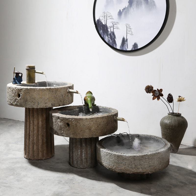 老旧石槽石头鱼缸花盆石缸水槽庭院阳台流水景观牛马猪槽石磨