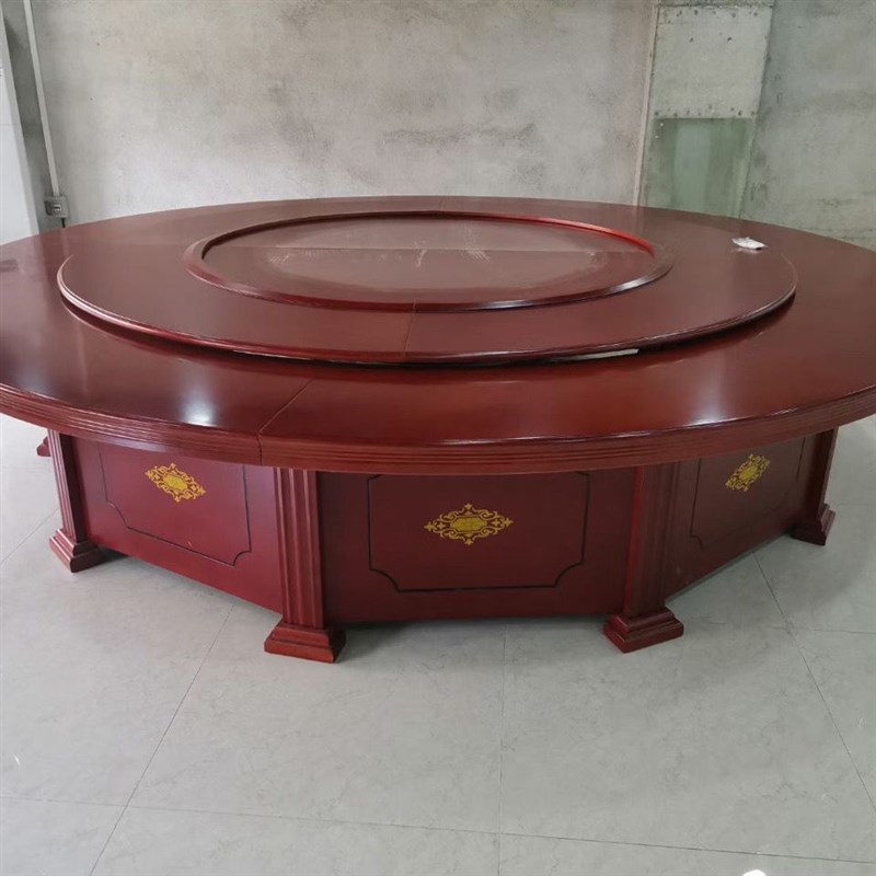 酒店大圆桌饭店餐桌电动自动转盘餐桌包厢餐桌~5人~2人餐桌