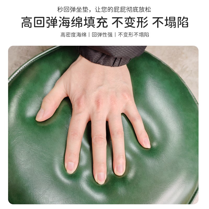 小家用客厅沙发茶几凳脚踏凳实木矮凳门口换鞋凳创意软包圆凳