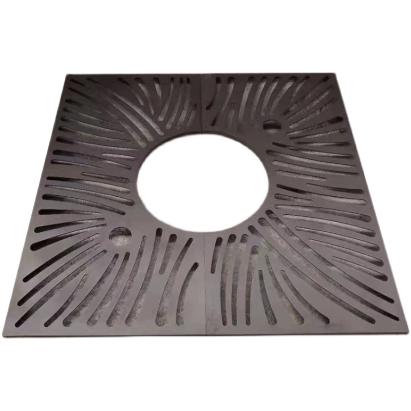定制锈钢树篦子树穴盖板钢板树围子道路美化装饰树坑护树板