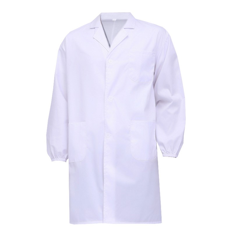 实验室工作服长袖白色劳保服加工车间工装大学生化学实验服白大褂