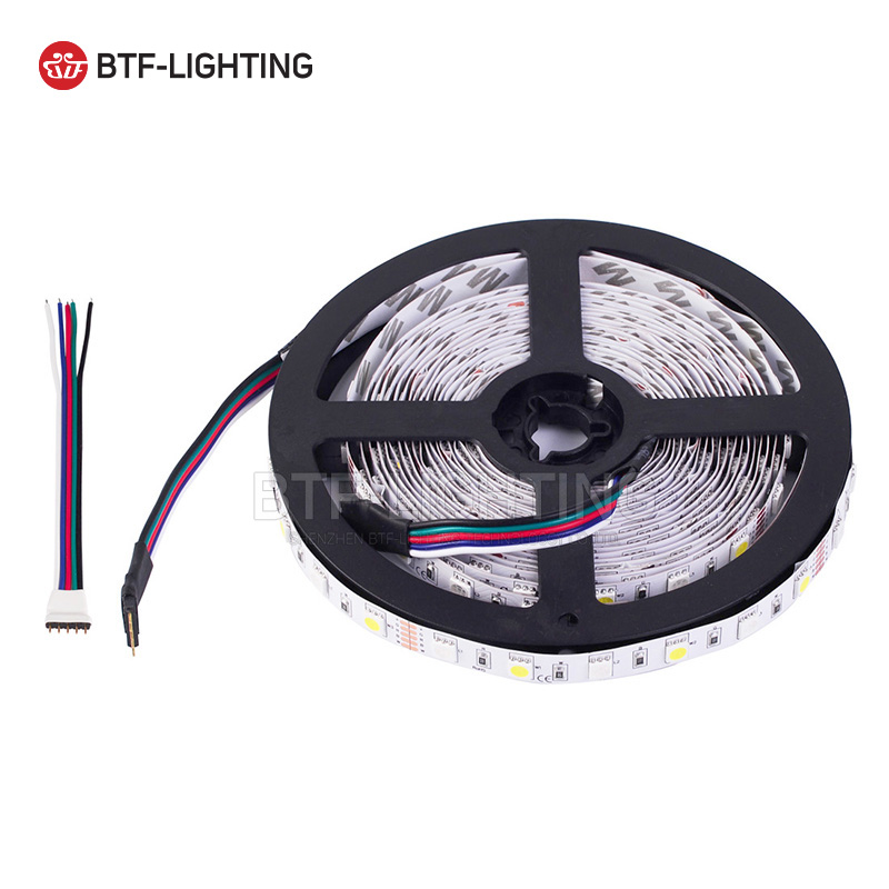 热卖款LED七彩RGBW灯带5050贴片RGB正白暖白光每米60灯12V软灯条