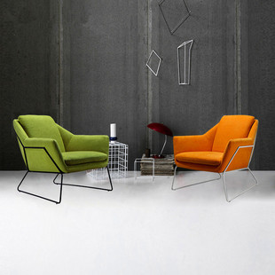 创意办公接待单人沙发店公司洽谈前台接待区休息区时尚桌椅