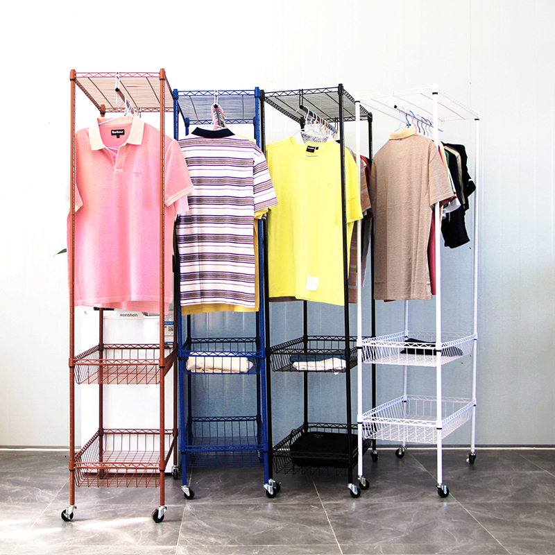 家庭阳台单杆晾衣架卧室落地挂衣架宿舍学生衣架女生架子