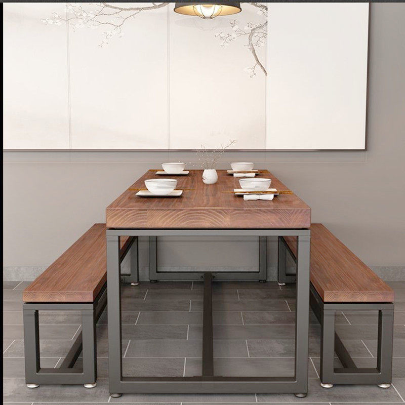 食堂餐馆商用长桌长凳咖啡馆面馆铁艺实木长条餐桌椅民宿,商业/办公家具,食堂餐桌椅,淘宝优惠券,粉丝福利购,淘宝优惠卷