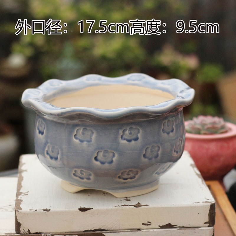 大号印章老桩盆群生缀化粗陶新多肉植物创意阳台陶瓷手工法师盆