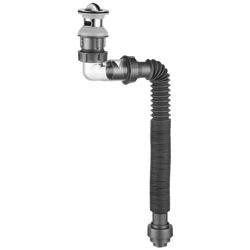 洗手盆下水管台盆面盆防臭排水管软管锈钢弹跳洗脸盆下水器