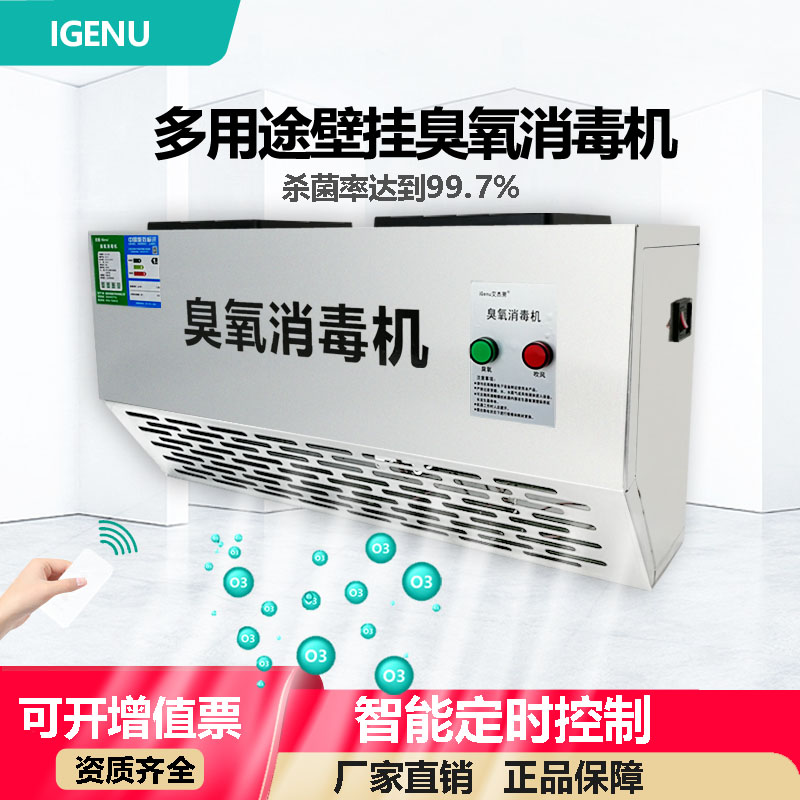 iGenu壁挂式臭氧发生器垃圾房除臭空气净化食品厂车间臭氧消毒机