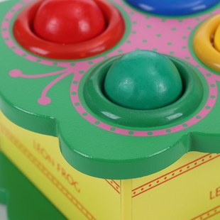 绿豆蛙敲球台儿童早教木制益智敲敲乐锤子敲打台宝宝眼手协调