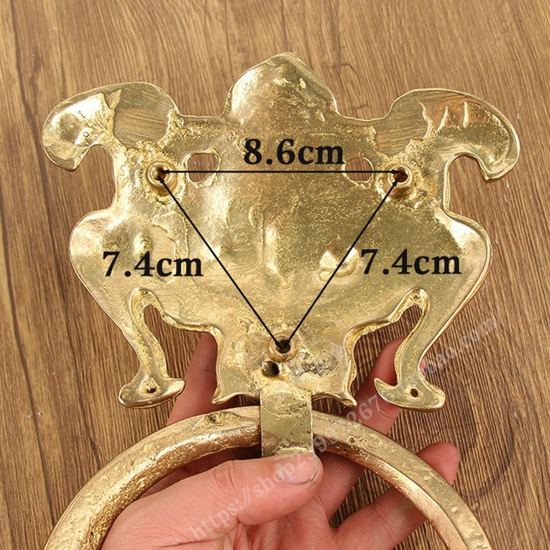 中式仿古朱雀兽头祠堂大门装饰门环把手复古木门庙门古典大拉手