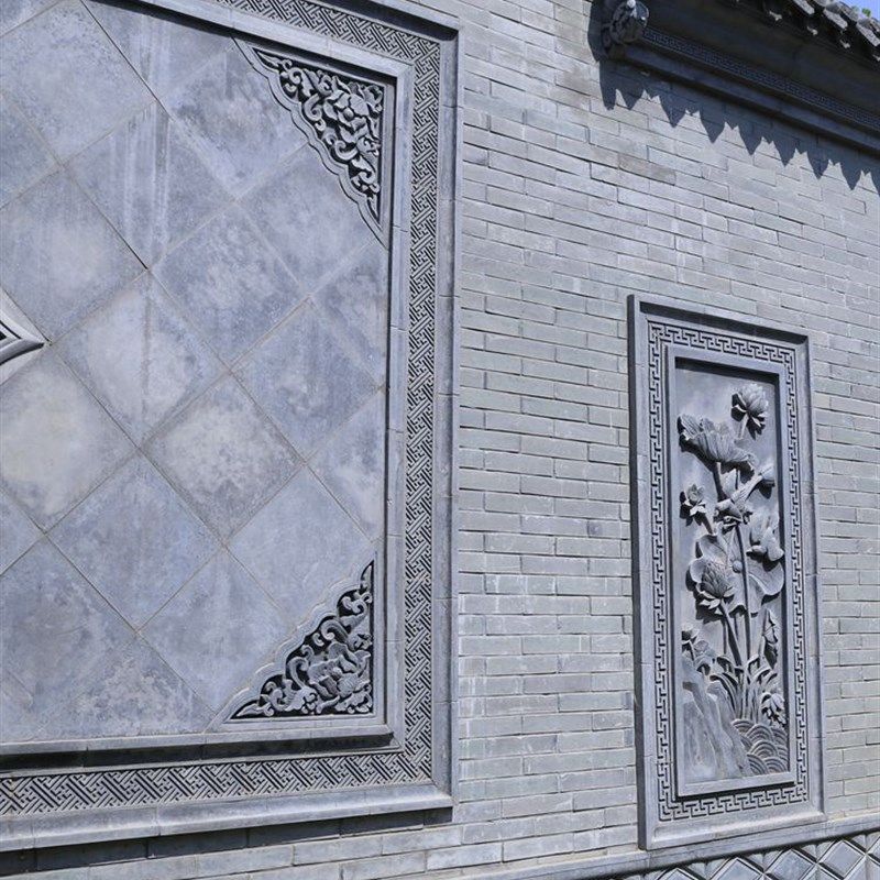 唐语砖雕浮雕古建材料仿古青砖四合院影壁墙门窗边框万纹线条,基础建材,砖雕,淘宝优惠券,粉丝福利购,淘宝优惠卷