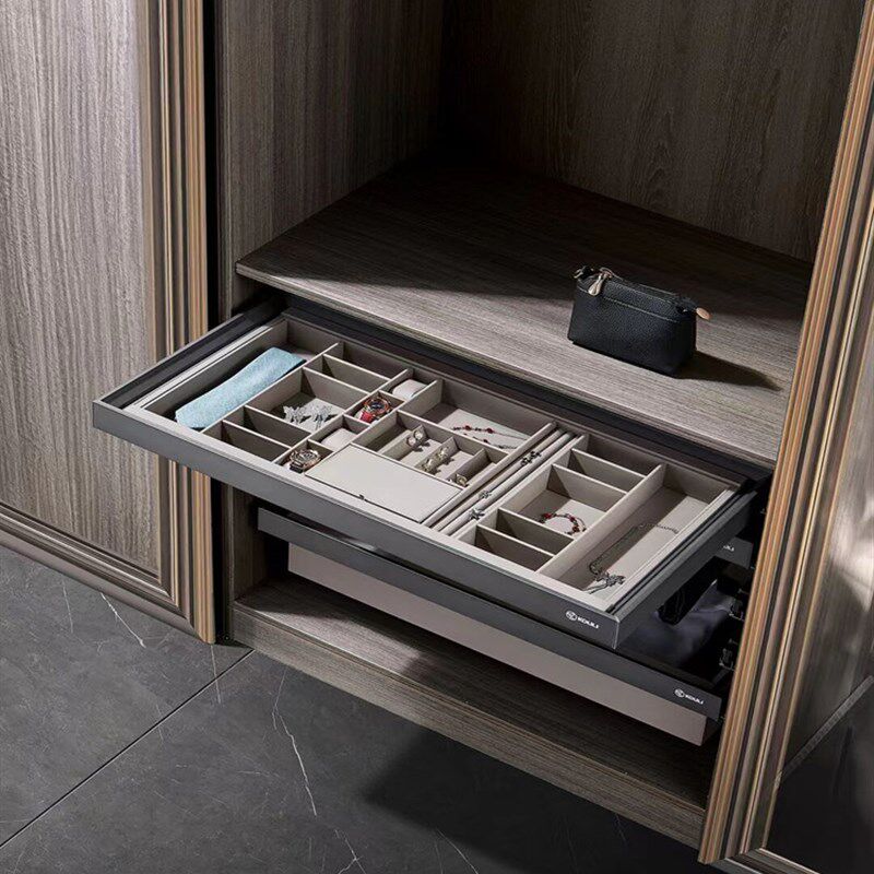 寇丽抽屉拉篮内置伸缩裤架衣帽间抽拉五金皮革首饰内衣盒,基础建材,衣柜拉篮,淘宝优惠券,粉丝福利购,淘宝优惠卷