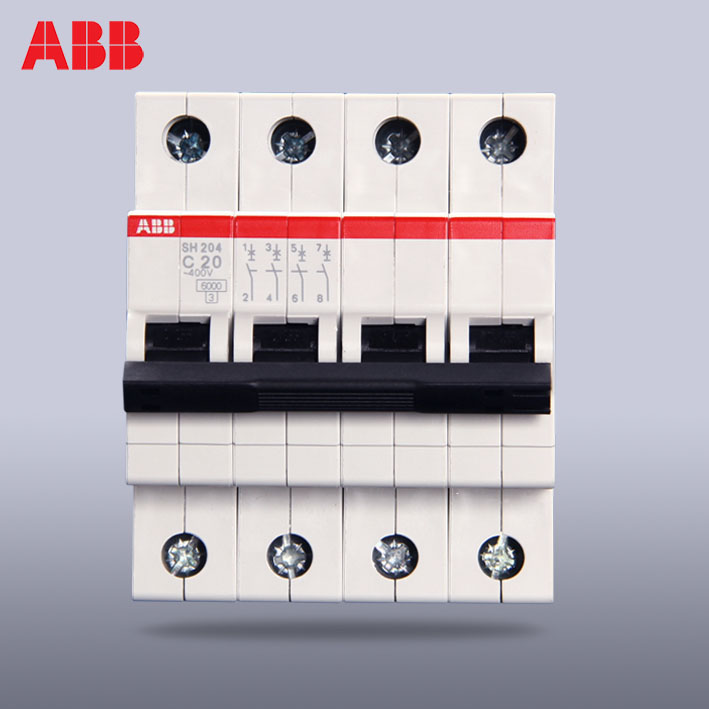 ABB断路器单进单出空气开关1P10A16A20A25A32A40A50A63A单极空开