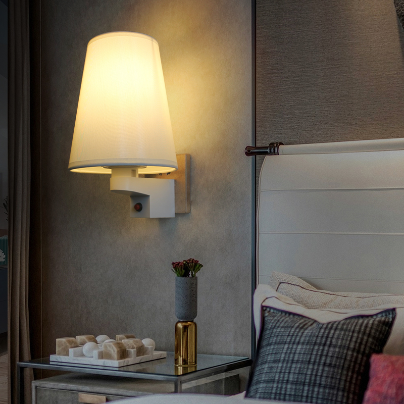 遥控调光卧室客厅书房插电插座式免打孔免接线免安装装饰超亮壁灯