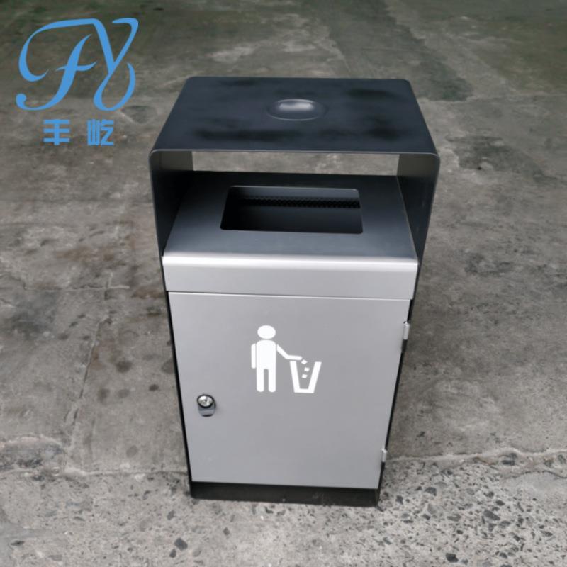 垃圾桶带烟缸不锈钢果烟皮545箱卫灰小区垃圾箱定制防腐环灰桶桶