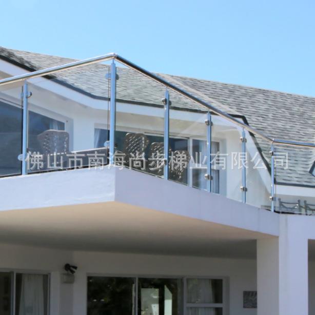 厂家供应不锈钢304/316立柱拉丝管护栏扶手室外立柱夹玻璃栏杆