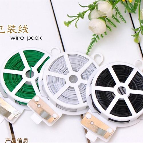 50M金属扎带绑线器 包塑铁丝 细钢丝扎线 理线绳子 捆线绳 绑线带