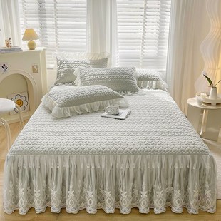 高档乳胶凉席三件套床裙款 空调软席子 可机水洗高端冰丝席家用夏季