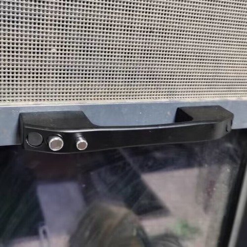 三推金刚网纱窗把手铝合金推拉窗户把手卡鞋扣片纱正面安装豪华拉