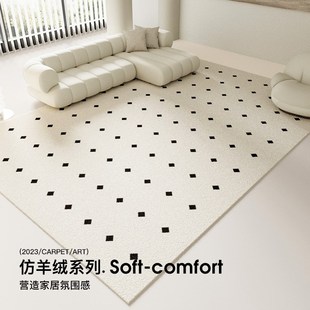 轻奢客厅地毯简约高级感沙发茶几毯202N3新款 法式 家用卧室床边地