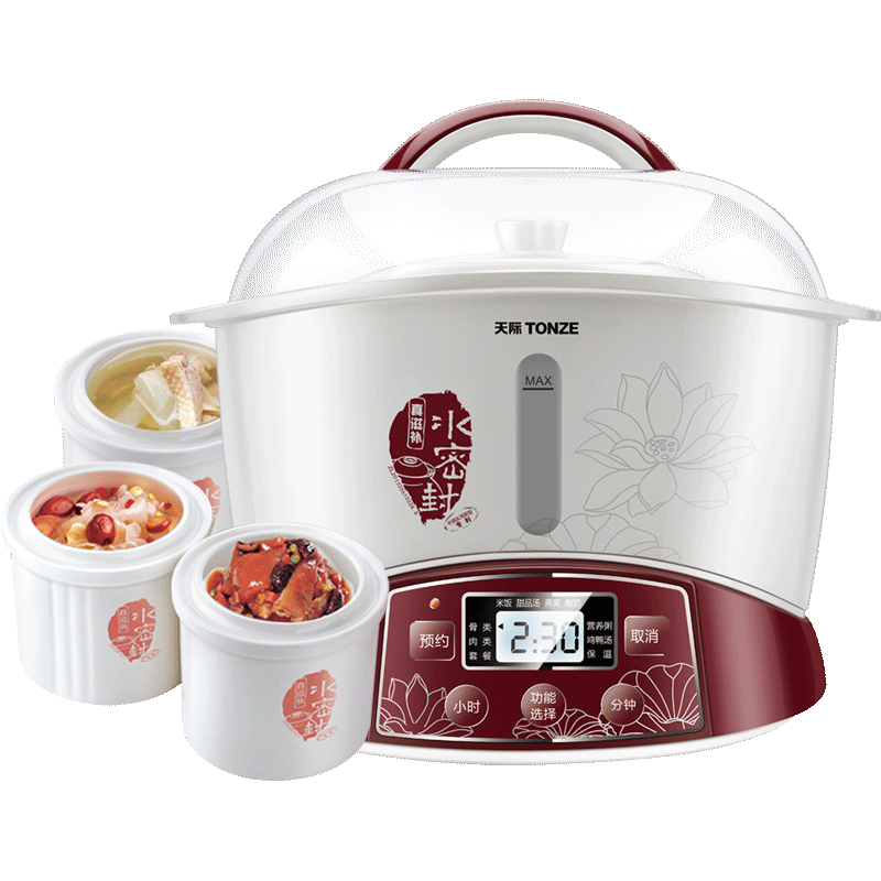 天际隔水炖盅大容量电炖锅陶瓷煲汤电砂家用全自动人5一锅四胆