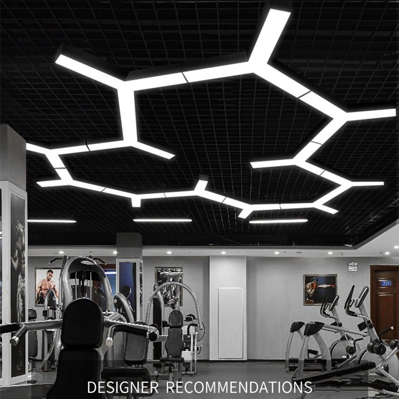 办公室led吊灯Y字形吊线拼接现代商场店铺超市健身房商用定制