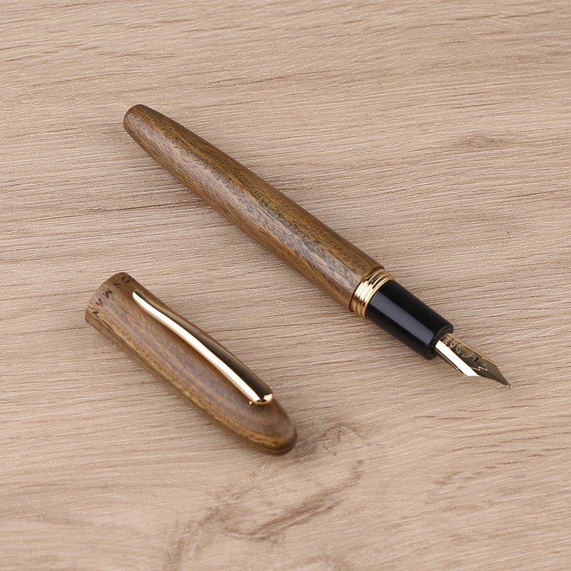 断型号末匠M6红木实木钢笔35大明尖旋转吸墨礼品盒装福利款