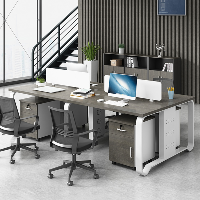 办公室桌椅现代职员六人位员工电脑桌椅屏风工卡座