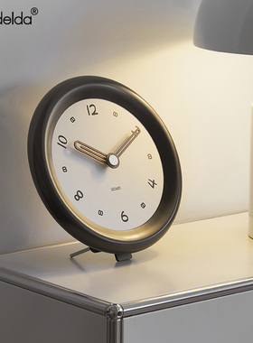 Mndeld奶油风时钟家居客厅玄关高级感座钟装饰品电视柜桌面摆件