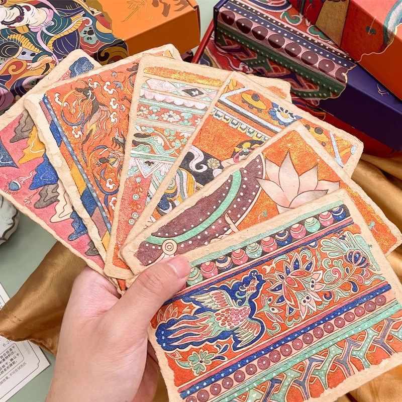 飞乐鸟又梦敦煌古法纸涂色礼盒佛手拈水彩填色线稿纸画框装饰,文具电教/文化用品/商务用品,美术套装/美育礼盒,淘宝优惠券,粉丝福利购,淘宝优惠卷