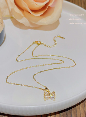 2025新款简约蝴蝶钛钢锁骨链小众