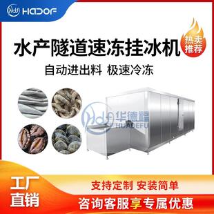 水产海参隧道速冻机虾仁鳝鱼黄花园基围虾生鲜深加工设备高效锁鲜