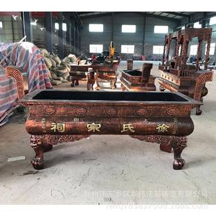 供应铸铁长方形平口香炉 铸铁八龙柱香炉 江西平口香炉铸造厂家