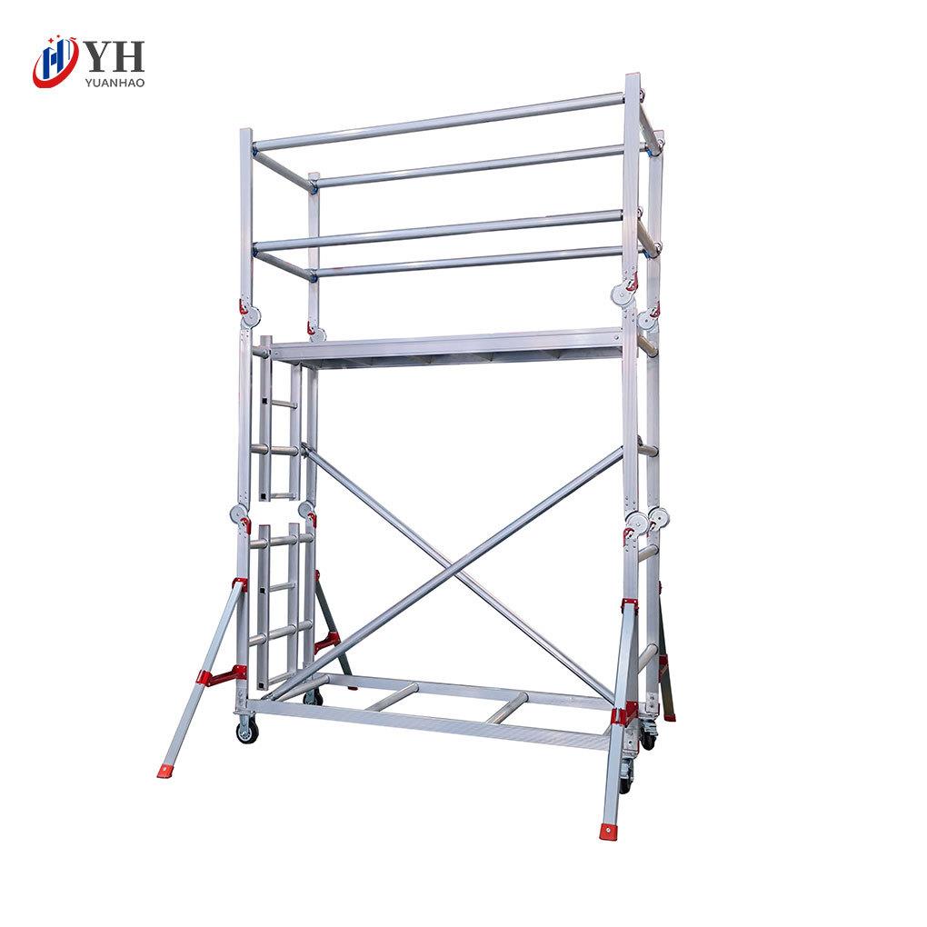 厂家移动折叠脚手架全套铝合金门式梯子建筑防滑防滑加厚