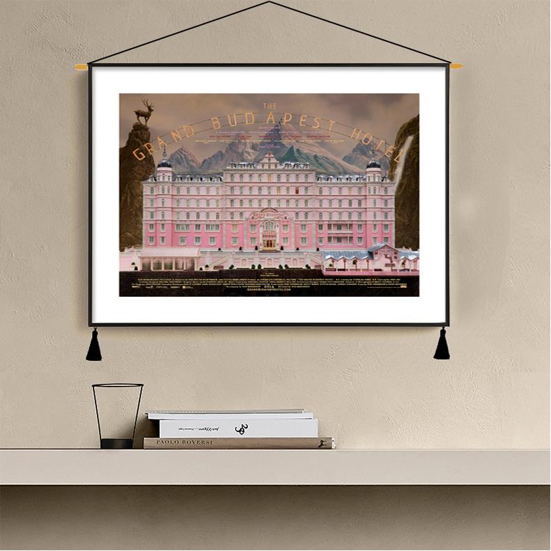 欧式布达佩斯大饭店油画布挂画墙布装饰画床头背景画玄关装饰画图片