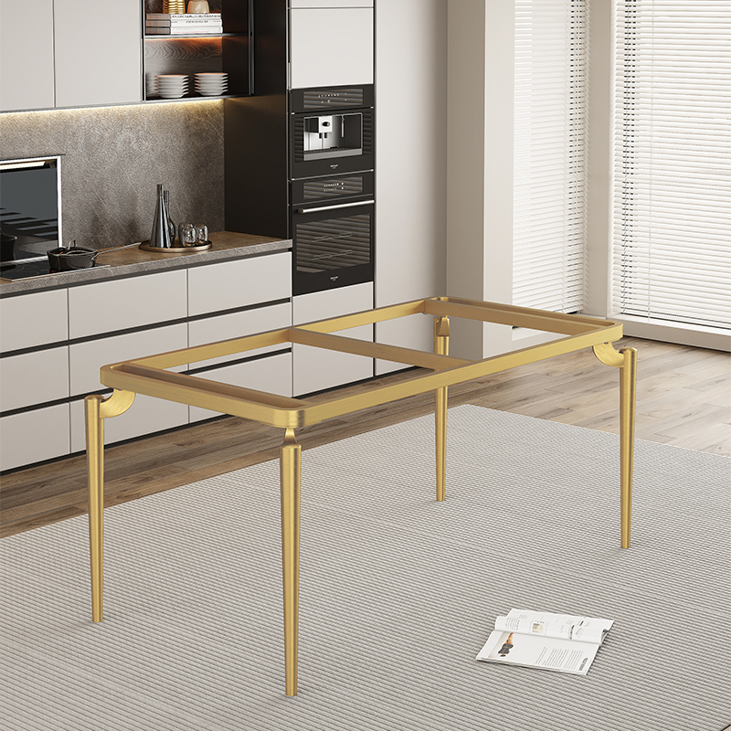 大理石桌腿岩板桌腿支架锈钢桌架大板办公桌脚锈钢餐桌架底座