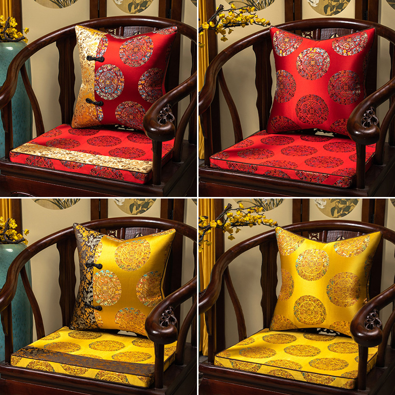 中式椅垫红木沙发坐垫实木家具太师椅圈椅餐椅垫茶椅座垫