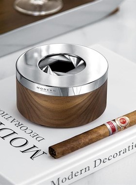 摩登MODEN创意个性潮流烟灰缸封闭式带盖防飞灰男礼品刻字定制