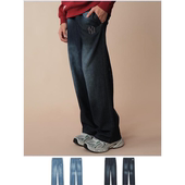 14726713 New Era纽亦华25秋新MLB宽松水洗阔腿牛仔长裤 14726712